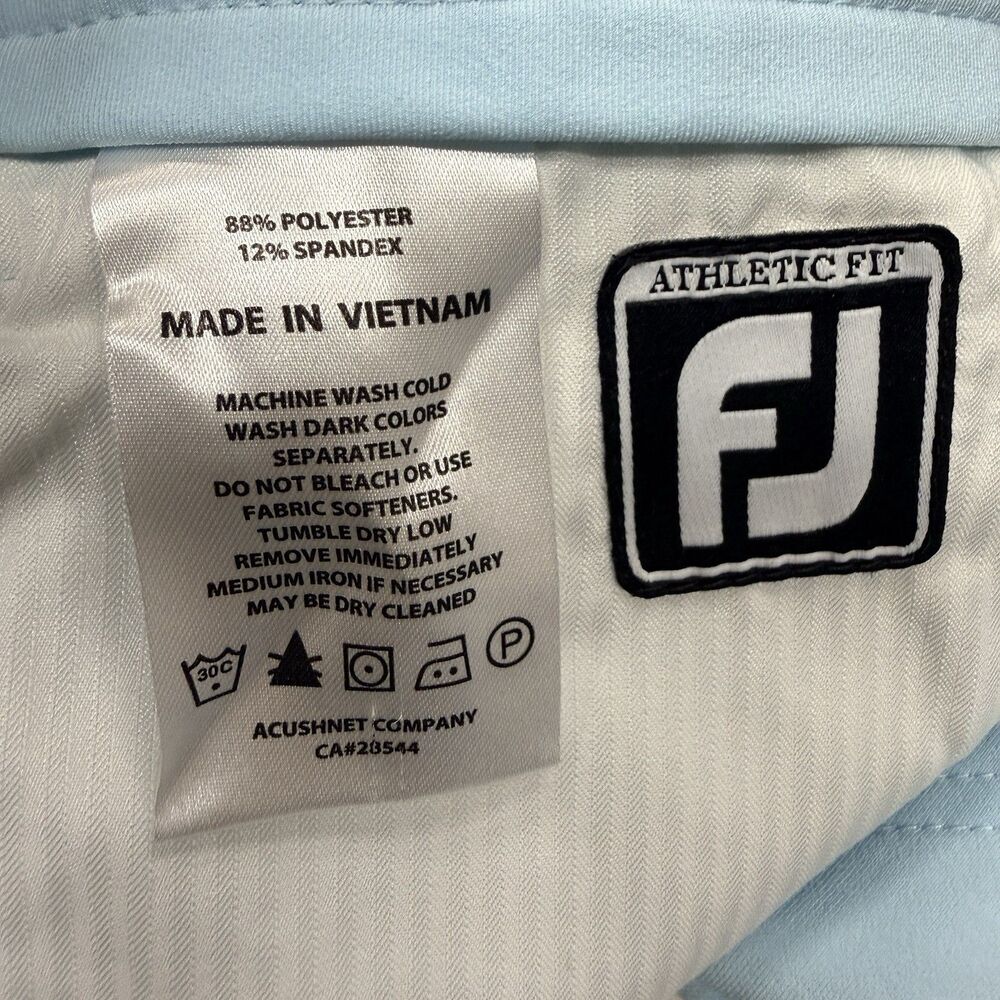2–NEW FootJoy FJ Men’s 34X32 Athletic Fit Performance Pants Cobalt & Ice Blue - Picture 14 of 16